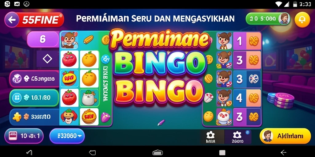Screenshot menampilkan gameplay seru dari permainan Bingo di 55FIVE.