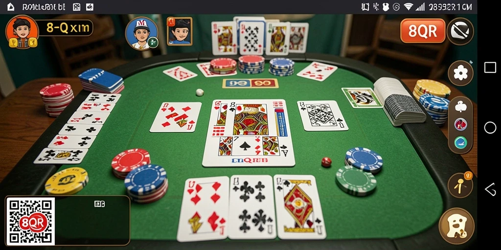 Tampilan gameplay seru Gaple di 8QR.