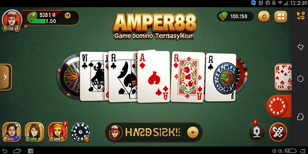 Screenshot gameplay AMPER88 yang menampilkan aksi seru bermain Domino.