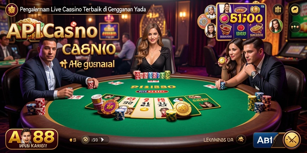 Screenshot API88 menampilkan dealer langsung dengan suasana kasino yang nyata.