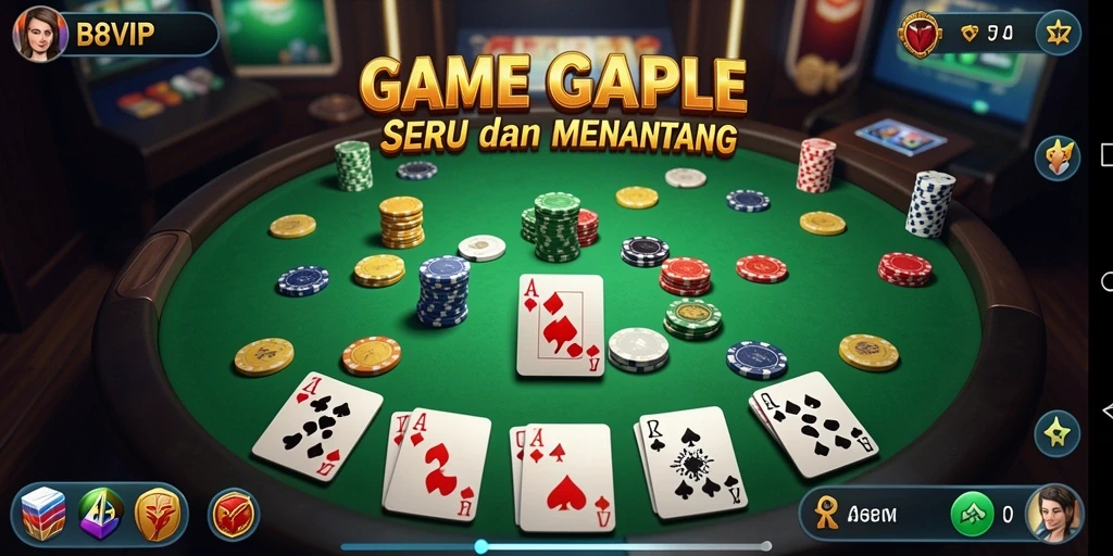 Tampilan permainan Gaple yang menarik di B8VIP.