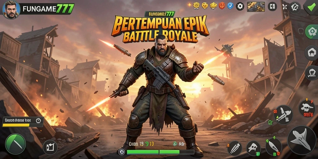 Gameplay seru dan intens dalam pertempuran Battle Royale.