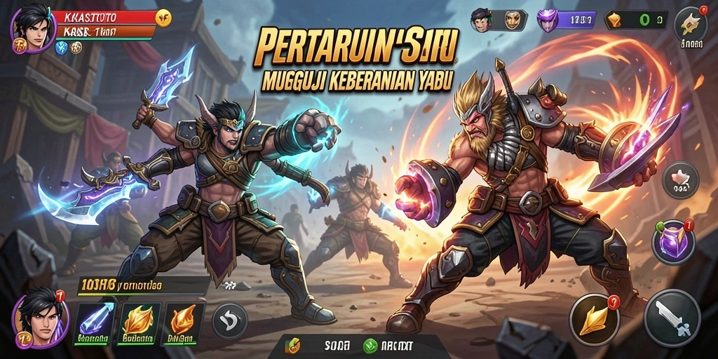 Tampilan aksi mendebarkan dari gameplay KASTOTO yang memikat.