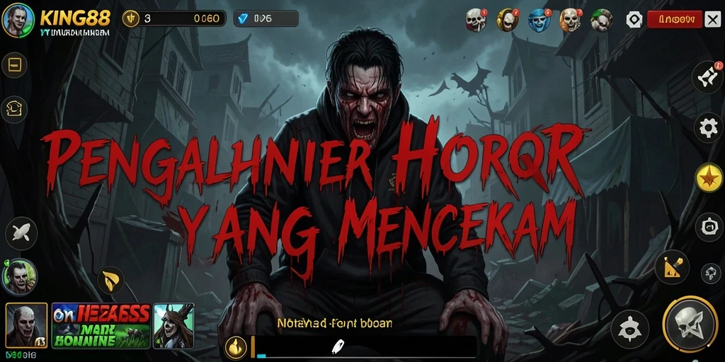 Tangkapan layar KING88 menampilkan suasana mencekam dan gameplay menegangkan.