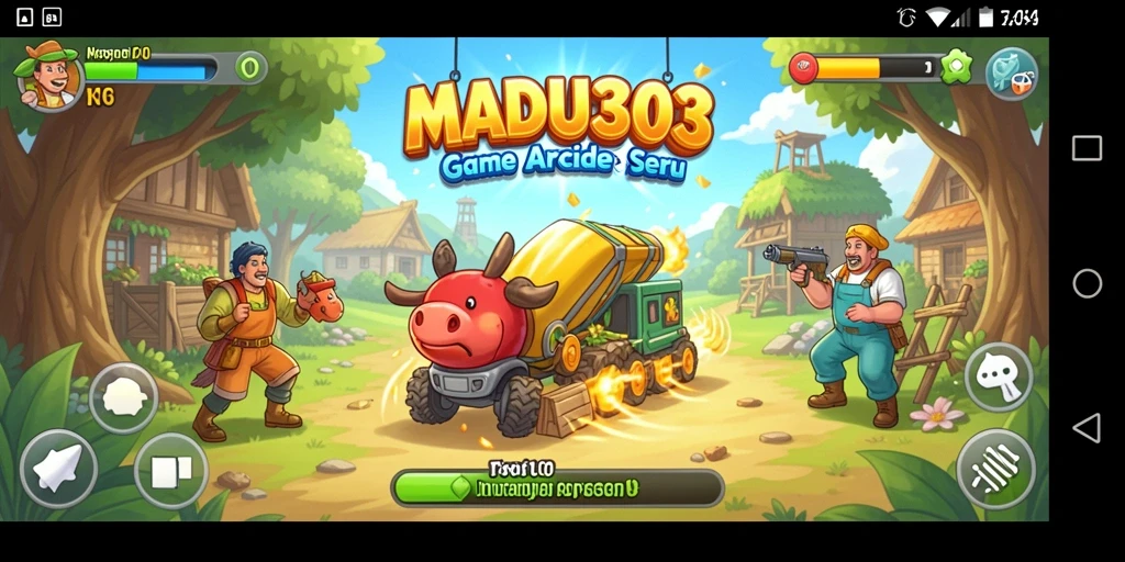 Tampilan gameplay seru dari MADU303 yang menantang dan interaktif.