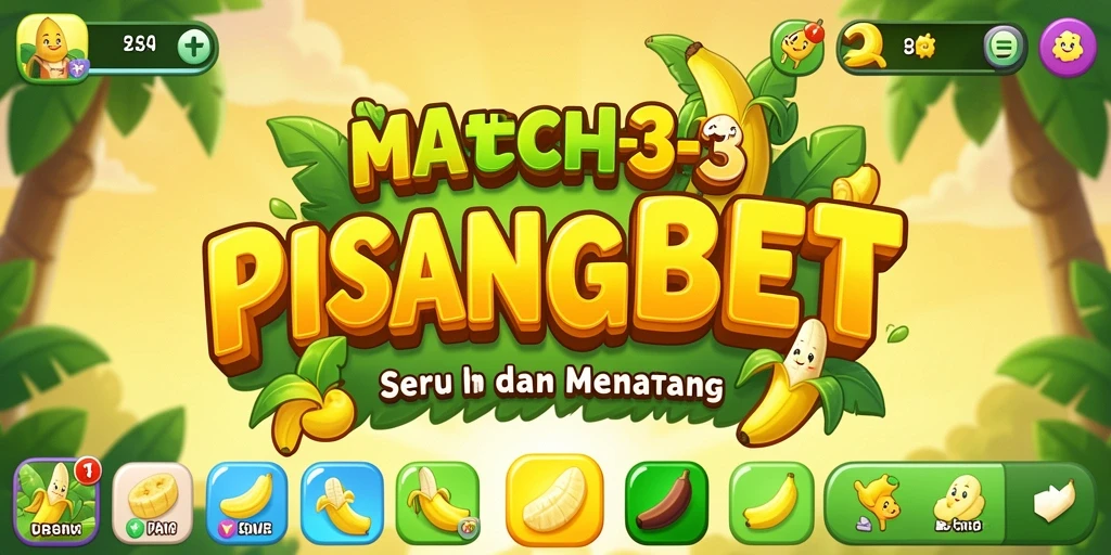 Tampilan gameplay PISANGBET yang seru dalam mencocokkan buah pisang.