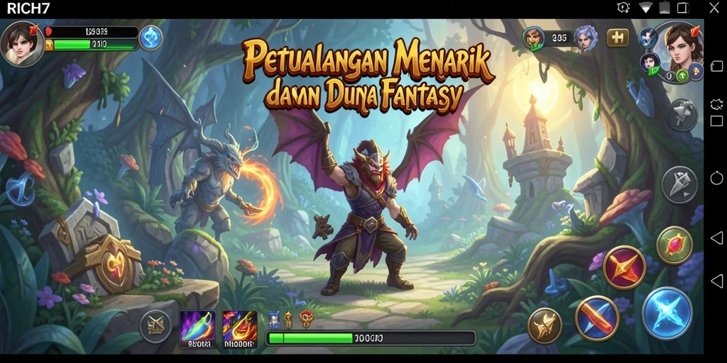 Screenshot RICH7 menampilkan aksi seru dalam dunia petualangan.