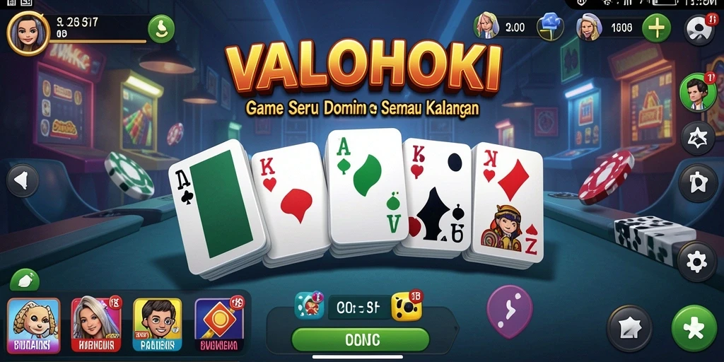 Screenshot gameplay VALOHOKI yang seru dalam aksi domino.